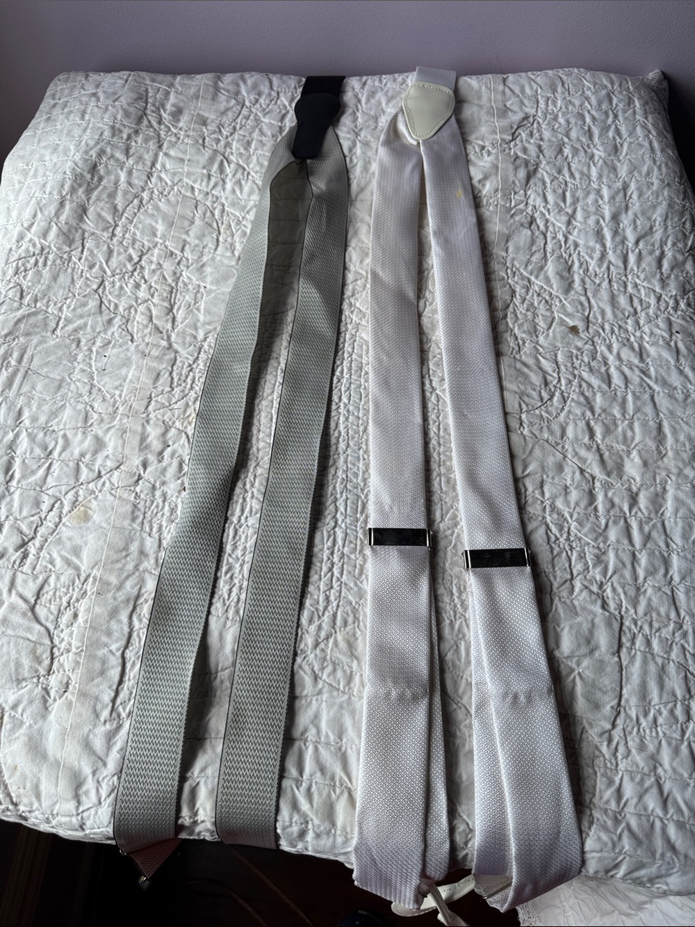 White “What Was I Thinking” Suspenders